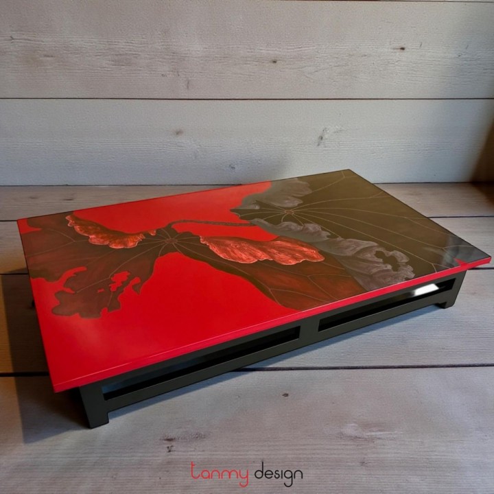 Lacquer tea table with stand 28*45 cm(small size)